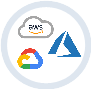 Microsoft Azure, AWS, Google Cloud