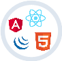 HTML5, jQuery, Angular, React